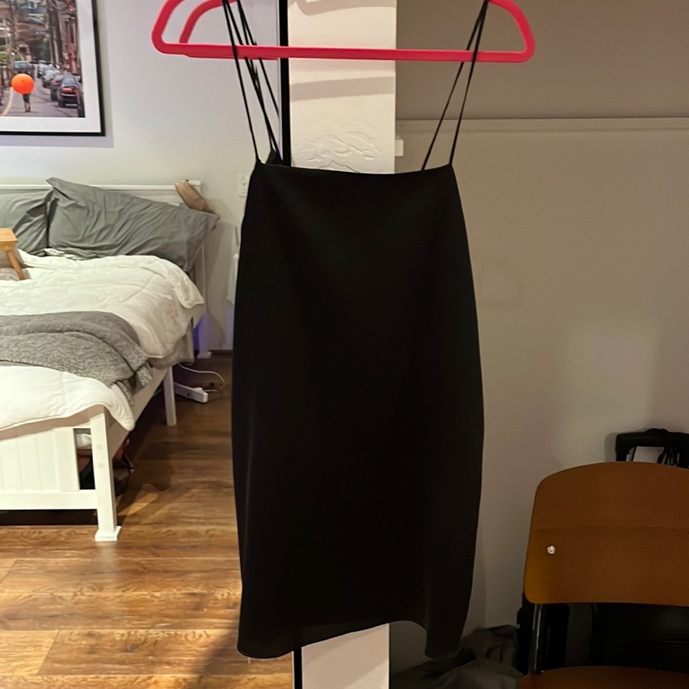 Black Silk Slip Dress